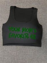 Load image into Gallery viewer, "Your Mom's Favorite Ex" Cropped Tank w/ Puffed Font