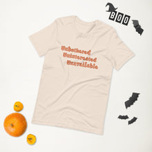 Load image into Gallery viewer, Unbothered, Uninterested, Unavailable tee (tan)