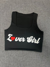 Load image into Gallery viewer, &quot;Lover Girl&quot; Cropped Tank w/ Puffed Font
