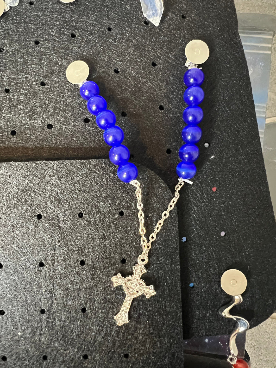 Blue and Silver Hat Chain