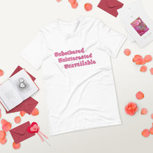 Load image into Gallery viewer, Unbothered, Uninterested, Unavailable tee (pink)
